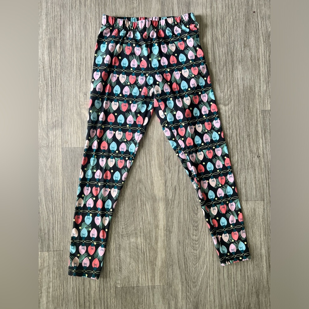 Women’s No Boundaries Christmas Lightbulb Leggings, Size Small (3-5)